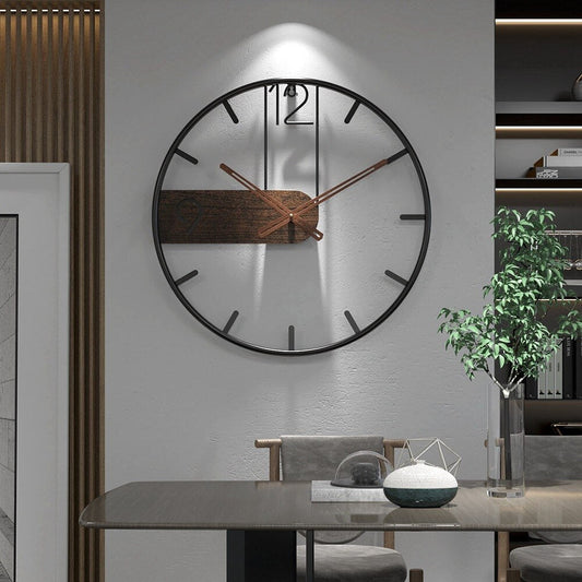 Contemporary Elegance: Steel & Walnut Timepiece